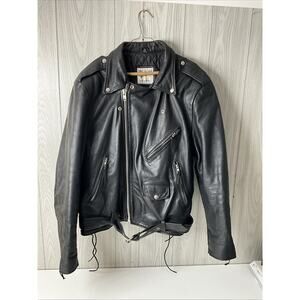 MEN'S XL Vintage Punk Biker Wilson’s Leather Open Road Motorcycle Jacket